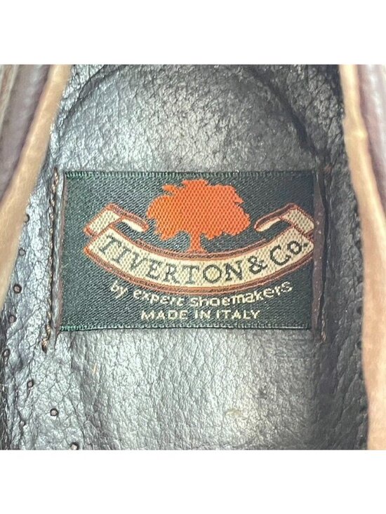 Tiverton & Co Mens Brown Leather Lace-Up Dress Shoes Size 44 Made In Italy main image 10
